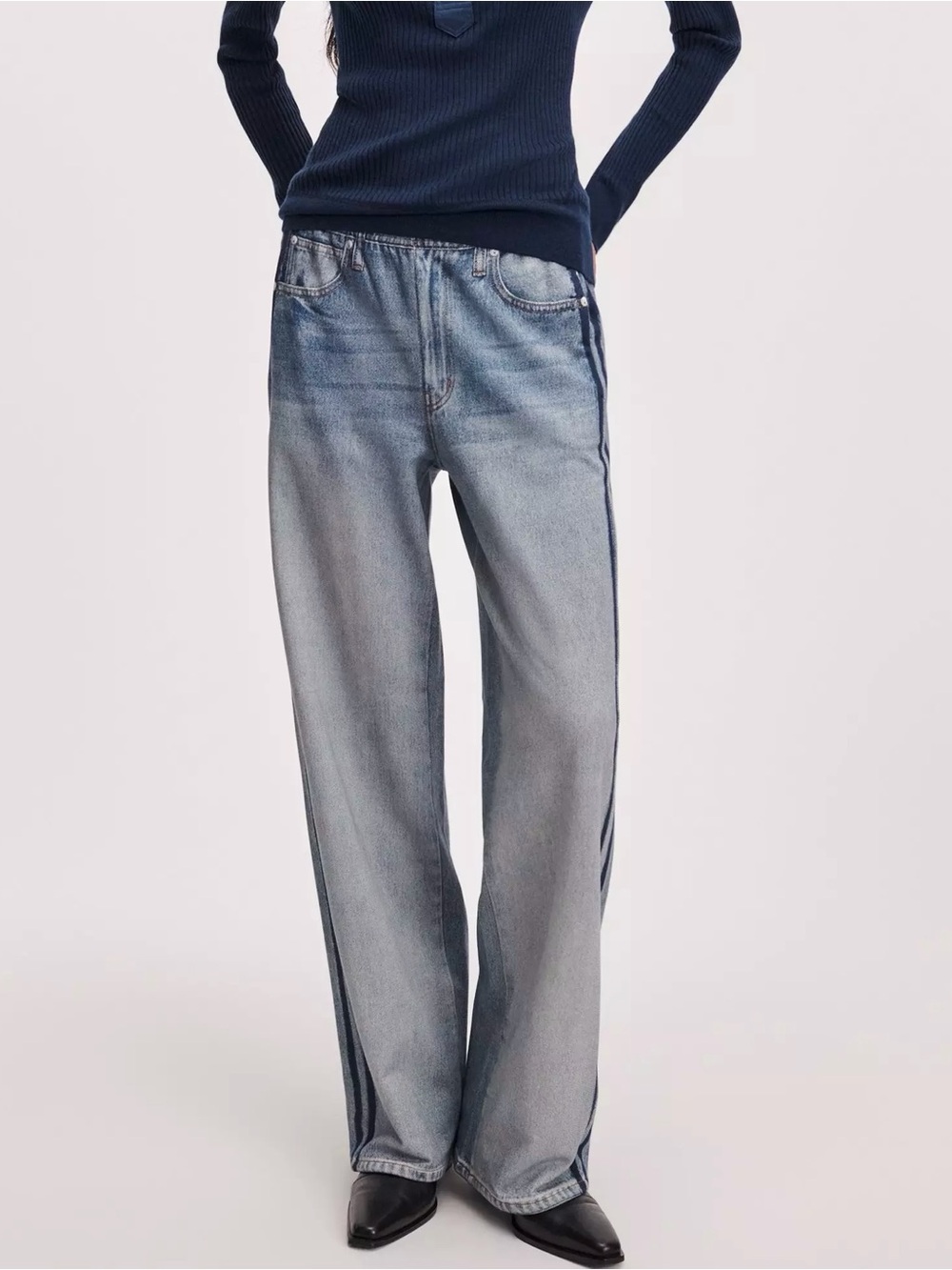 NWT Rag & Bone Miramar Wide-Leg Track Pant in Coney - Picture 6 of 9